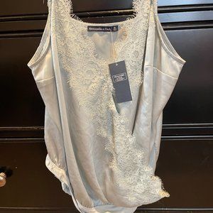 NWT - Abercrombie & Fitch Lace Satin Bodysuit, Size XL